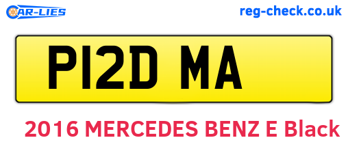 P12DMA are the vehicle registration plates.