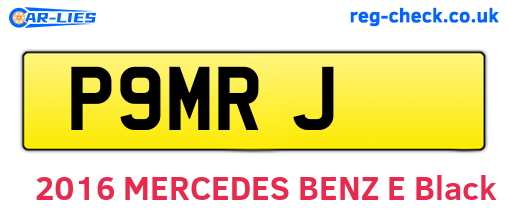 P9MRJ are the vehicle registration plates.