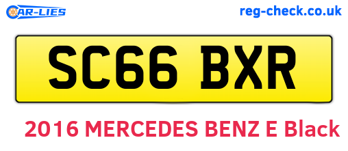 SC66BXR are the vehicle registration plates.