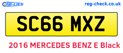 SC66MXZ are the vehicle registration plates.