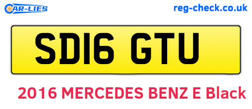 SD16GTU are the vehicle registration plates.