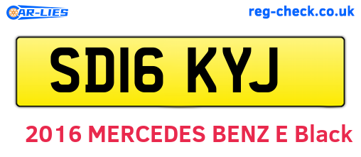 SD16KYJ are the vehicle registration plates.