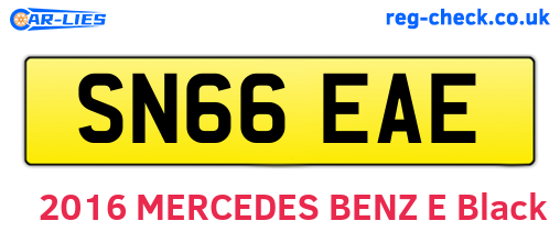 SN66EAE are the vehicle registration plates.