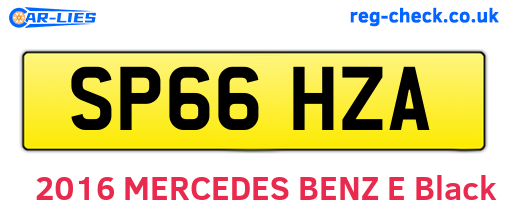 SP66HZA are the vehicle registration plates.