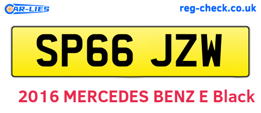 SP66JZW are the vehicle registration plates.