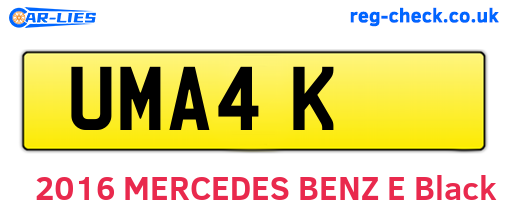 UMA4K are the vehicle registration plates.
