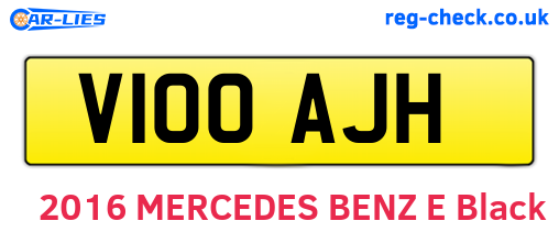V100AJH are the vehicle registration plates.