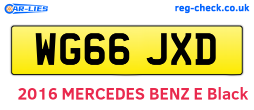 WG66JXD are the vehicle registration plates.