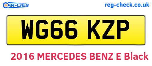 WG66KZP are the vehicle registration plates.