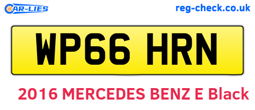 WP66HRN are the vehicle registration plates.