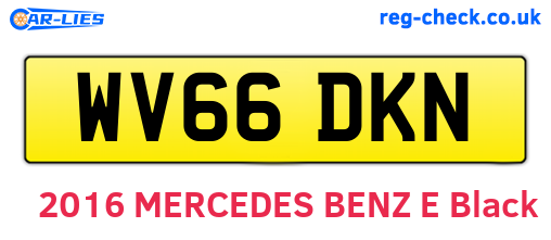 WV66DKN are the vehicle registration plates.