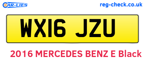 WX16JZU are the vehicle registration plates.