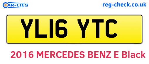 YL16YTC are the vehicle registration plates.