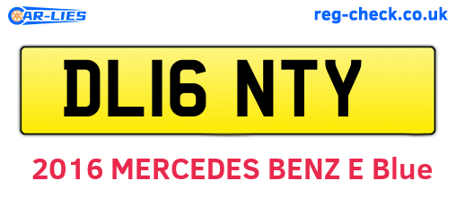 DL16NTY are the vehicle registration plates.