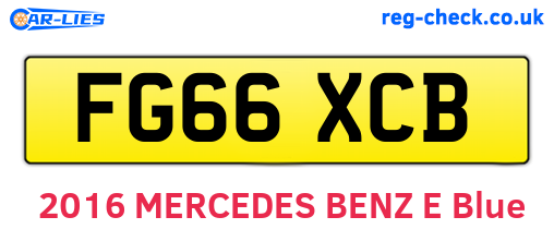 FG66XCB are the vehicle registration plates.