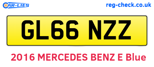 GL66NZZ are the vehicle registration plates.