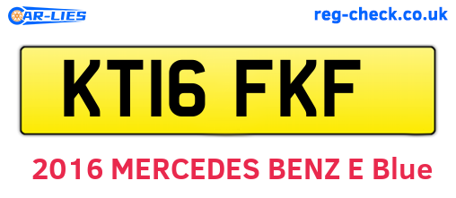 KT16FKF are the vehicle registration plates.