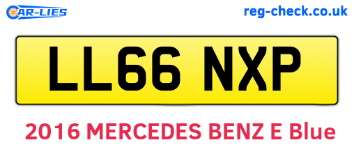 LL66NXP are the vehicle registration plates.