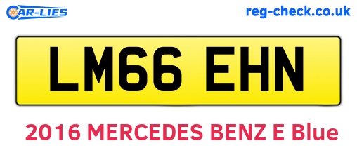 LM66EHN are the vehicle registration plates.
