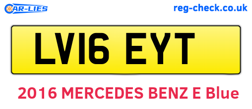 LV16EYT are the vehicle registration plates.