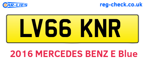 LV66KNR are the vehicle registration plates.