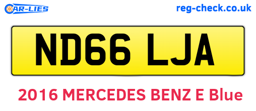 ND66LJA are the vehicle registration plates.