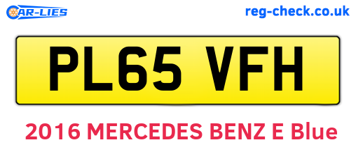 PL65VFH are the vehicle registration plates.