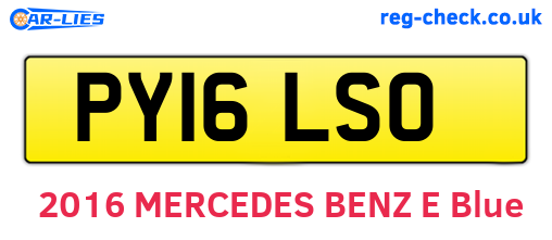 PY16LSO are the vehicle registration plates.