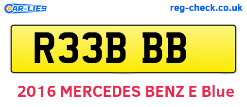 R33BBB are the vehicle registration plates.