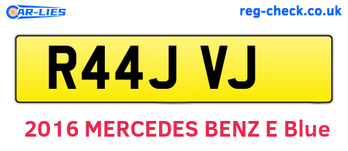 R44JVJ are the vehicle registration plates.