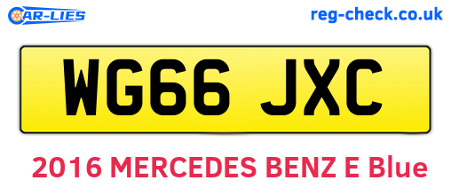 WG66JXC are the vehicle registration plates.