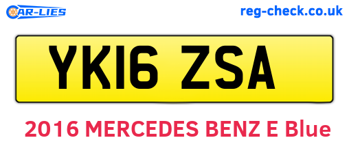 YK16ZSA are the vehicle registration plates.
