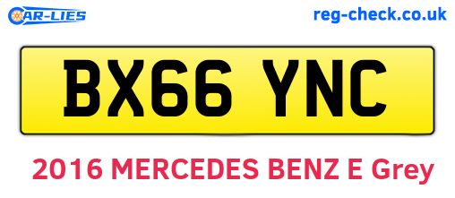 BX66YNC are the vehicle registration plates.
