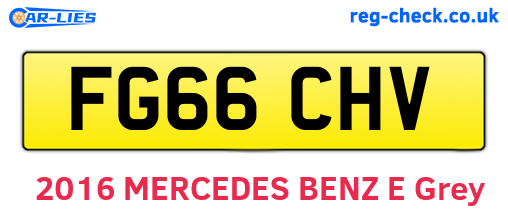 FG66CHV are the vehicle registration plates.