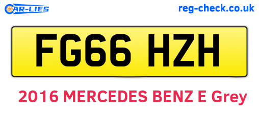 FG66HZH are the vehicle registration plates.