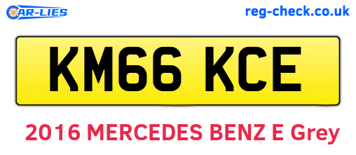 KM66KCE are the vehicle registration plates.