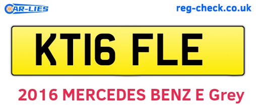 KT16FLE are the vehicle registration plates.