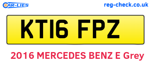 KT16FPZ are the vehicle registration plates.