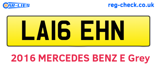LA16EHN are the vehicle registration plates.