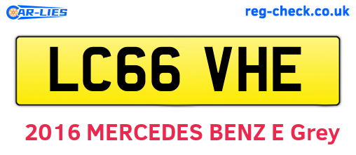LC66VHE are the vehicle registration plates.