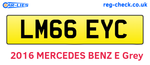 LM66EYC are the vehicle registration plates.