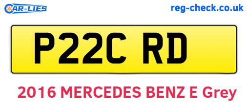 P22CRD are the vehicle registration plates.