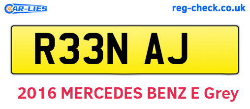 R33NAJ are the vehicle registration plates.