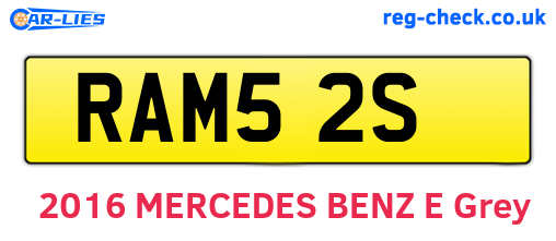 RAM52S are the vehicle registration plates.