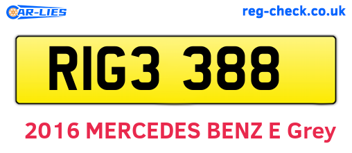 RIG3388 are the vehicle registration plates.