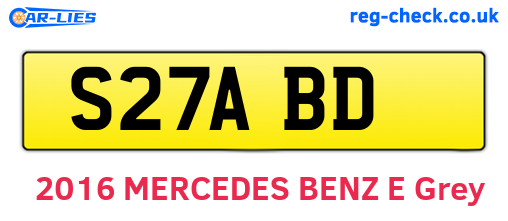 S27ABD are the vehicle registration plates.