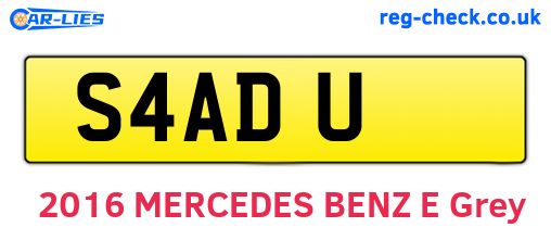S4ADU are the vehicle registration plates.
