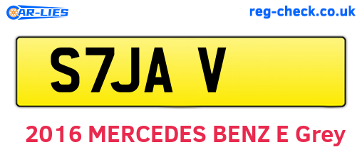 S7JAV are the vehicle registration plates.