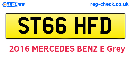 ST66HFD are the vehicle registration plates.