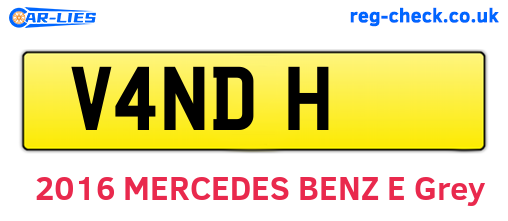 V4NDH are the vehicle registration plates.